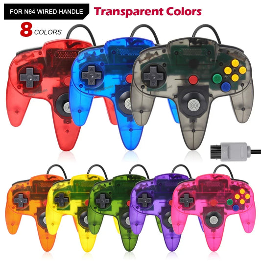8 Colors For N64 Controller Classic Wired Remote Control Gamepad Gaming Joystick Retro Video Game System For N64 Console Joypads