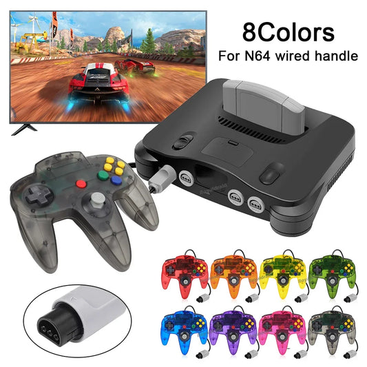 8 Colors For N64 Controller Classic Wired Remote Control Gamepad Gaming Joystick Retro Video Game System For N64 Console Joypads